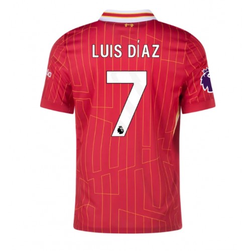 Fotbalové Dres Liverpool Luis Diaz #7 Domácí 2024-25 Krátký Rukáv